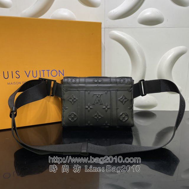 Louis Vuitton新款男包 M57952 路易威登Trunk单肩包 Monogram Seal牛皮 LV男士腰包胸包斜挎包  ydh4216